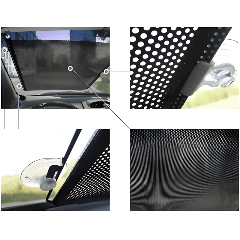 CORTINA RETRACTIL PARASOL PARABRISAS AUTO O CAMIONETA 58X125 - 1