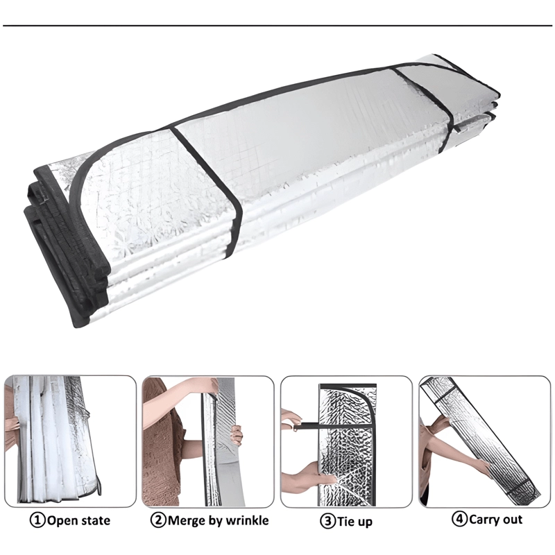 PROTECTOR SOLAR PARABRISA AUTO 130X60CM TAPA SOL SOMBRILLA - 1