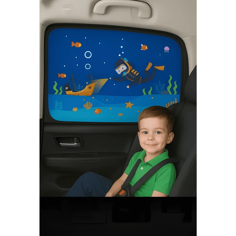 CORTINA PARASOL INFANTIL AUTO UV PROTECCION IMAN VENTANA PLU - 3