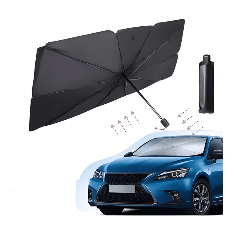 QUITASOL PARASOL PARABRISAS AUTO TIPO SOMBRILLA CUBRE III - 1