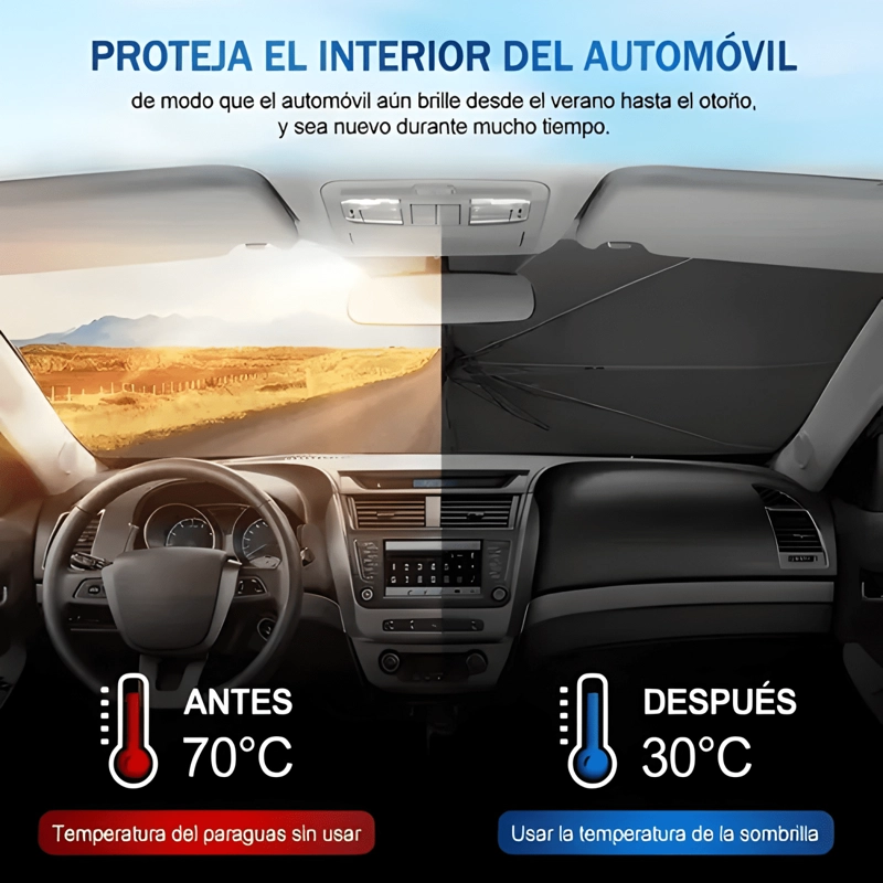TAPASOL PARABRISAS CUBRE SOL PARA COCHE CORTINAS PARASOL PRO - 1
