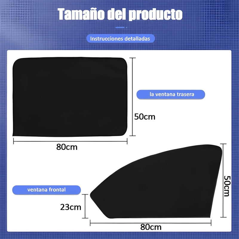 4PCS PARASOLES MAGNE TICOS PARA VENTANA LATERAL DE AUTOMOVIL - 1