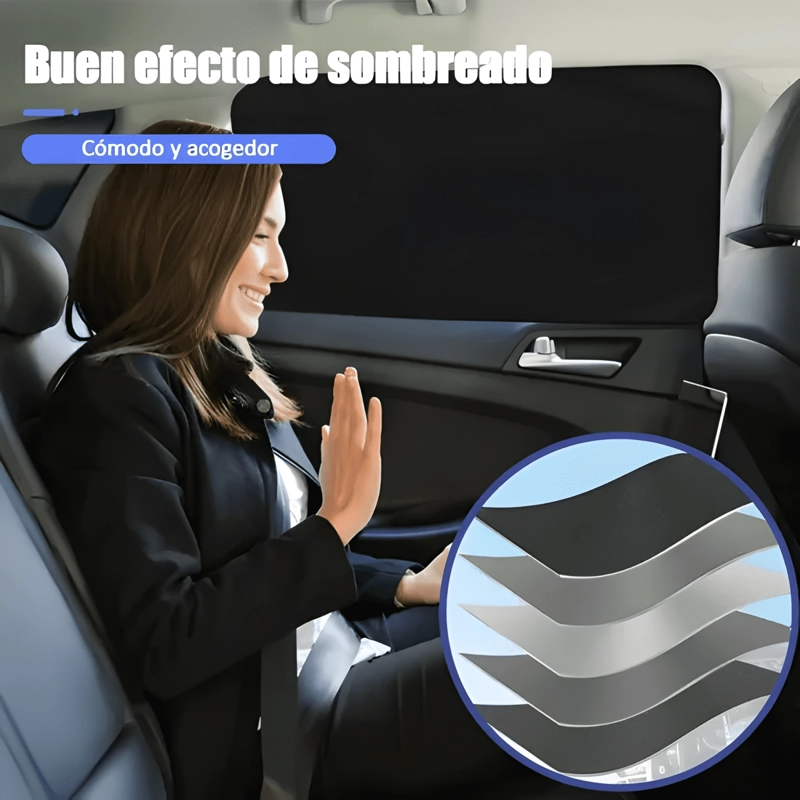4PCS PARASOLES MAGNE TICOS PARA VENTANA LATERAL DE AUTOMOVIL - 3