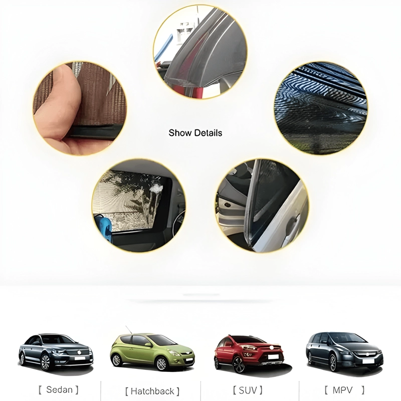 PACK X4 MALLA PROTECTOR SOL MOSQUITO PARA VENTANAS AUTO - 1