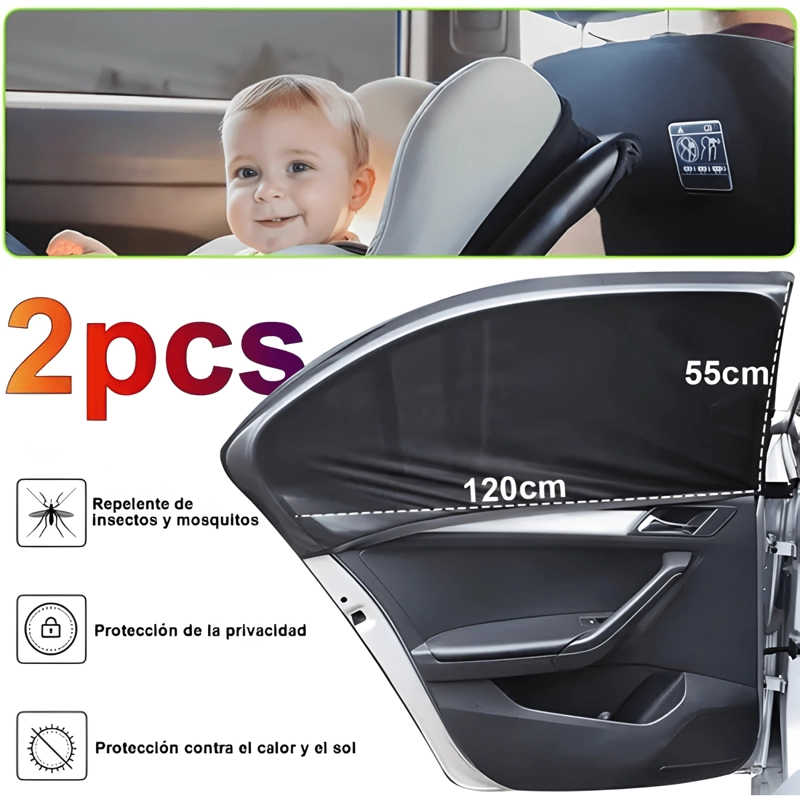 4 X PARASOL PROTECTOR SOLAR AUTO SUV CAMIONETA CON FILTRO UV - 2