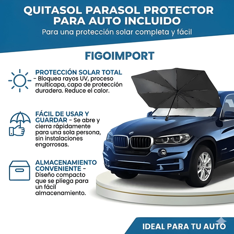 QUITASOL PARASOL PARABRISAS SOMBRILLA PROTECTOR PARA AUTO - 1
