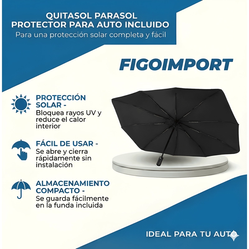 QUITASOL PARASOL PARABRISAS SOMBRILLA PROTECTOR PARA AUTO - 3