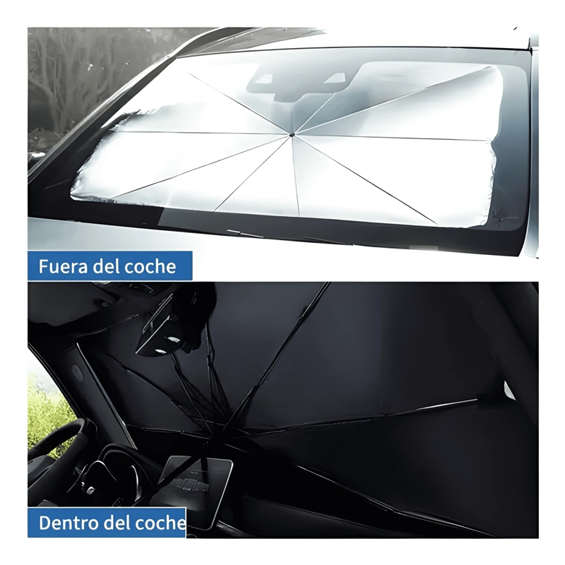 QUITASOL PARASOL PARABRISAS DE AUTO TIPO SOMBRILLA CUBRE SOL - 3