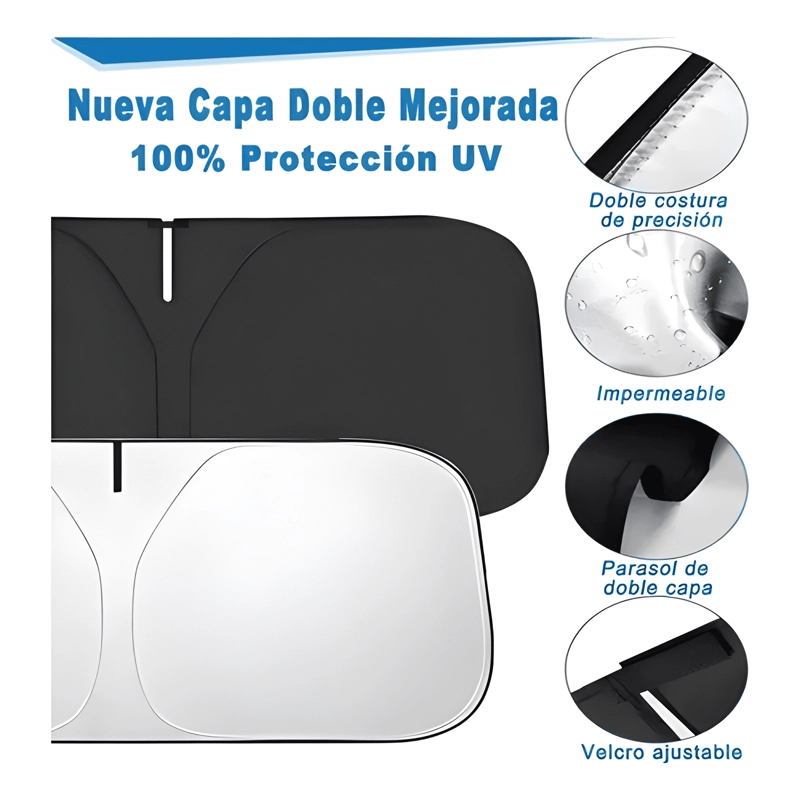 PARASOL PARABRISAS PLEGABLE PREVENIR SOLAR AUTO SUV PREMIUM - 3