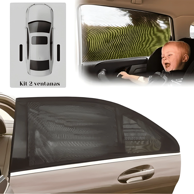 X2 UNIDAD PARASOL TRASERO AUTO PROTECTOR SOLAR FILTRO UV - 4