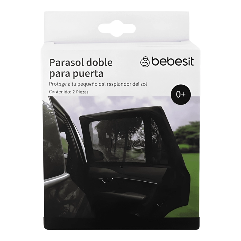 PROTECTOR X2 SOL AUTO PARASOL BEBE DOBLE PUERTA COMPLETA - 2