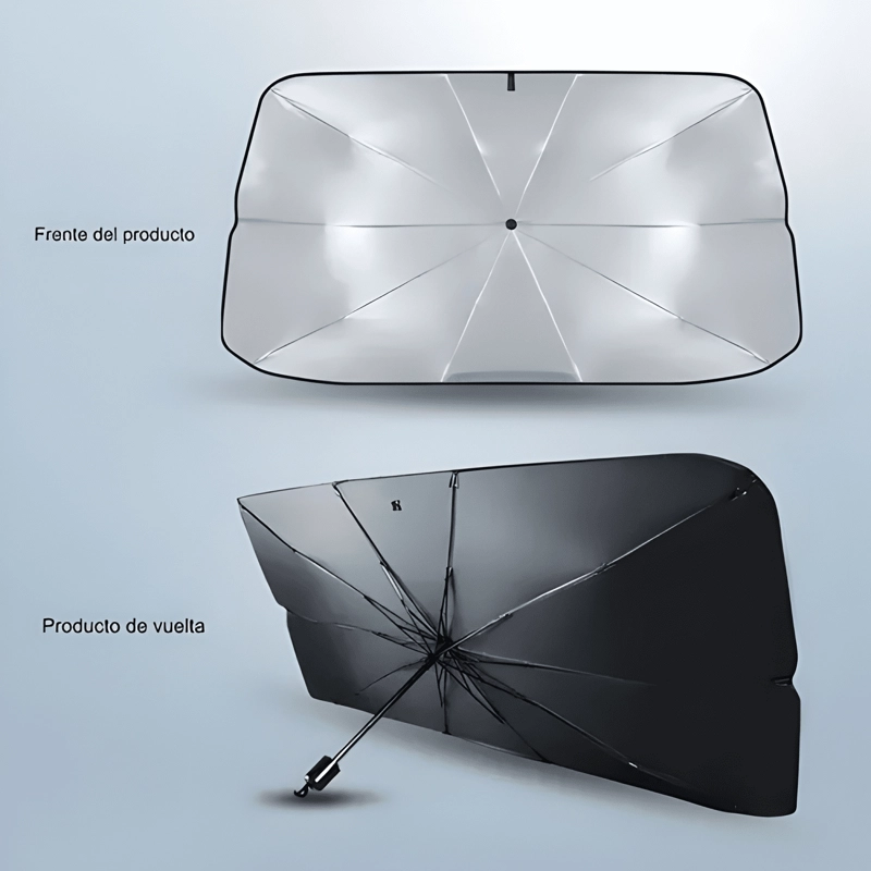 QUITASOL PARASOL PARABRISAS DE AUTO TIPO SOMBRILLA CUBRE PLU - 4