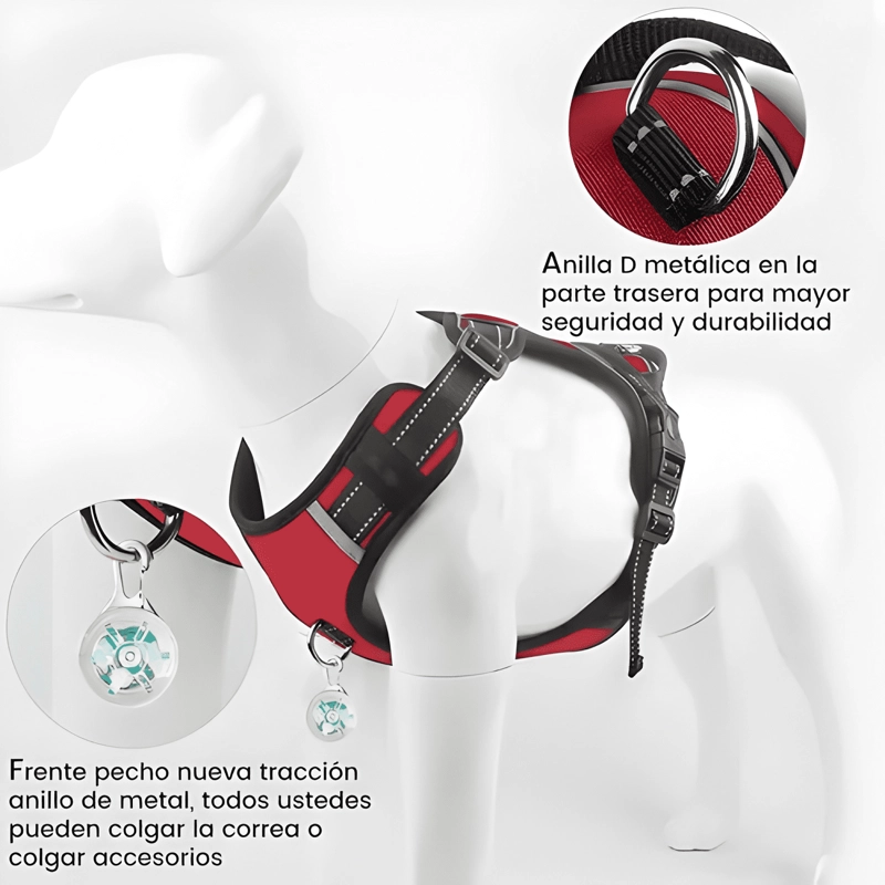ARNE S PECHERA CON LED Y CORREA PARA PERRO XL AJUSTABLE #3 - 3