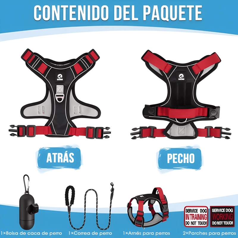 ARNE S ANTI TIRONES AJUSTABLE REFLECTANTE PERROS CON CORREA - 3