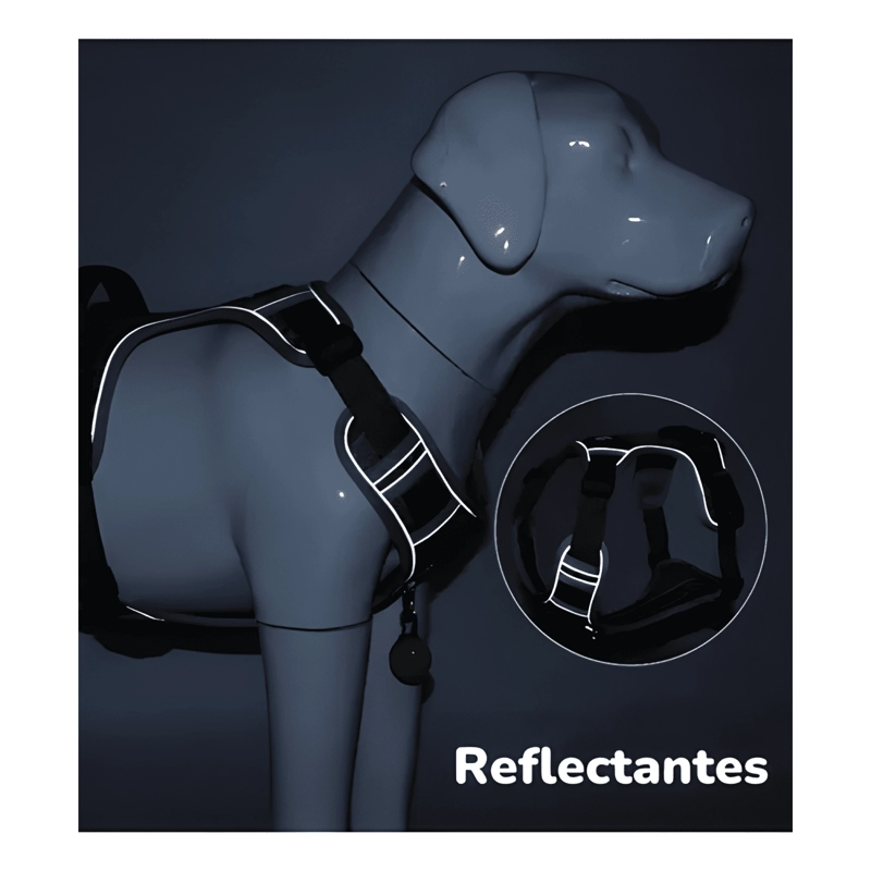 ARNE S PARA PERRO AJUSTABLE CON CORREA REFLECTANTES S ROJO #2 - 1