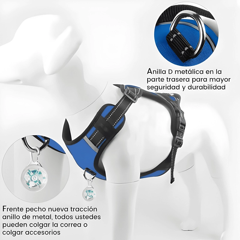 ARNE S PECHERA LUMINOSO PERRO GRANDE AJUSTABLE AZUL MARINO - 2