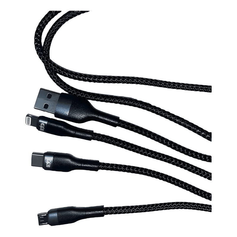 CABLE CARGADOR USB 3 EN 1 MICRO(V8)/TIPO C/LIGHTNING - 2