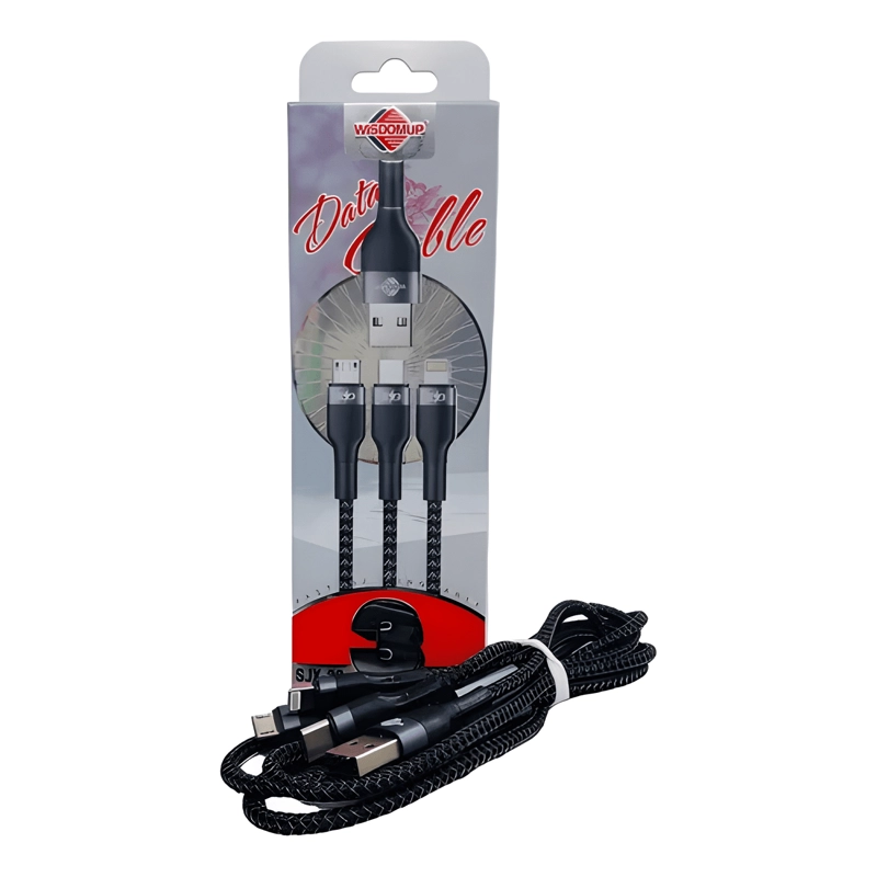 CABLE CARGADOR USB 3 EN 1 MICRO(V8)/TIPO C/LIGHTNING - 3