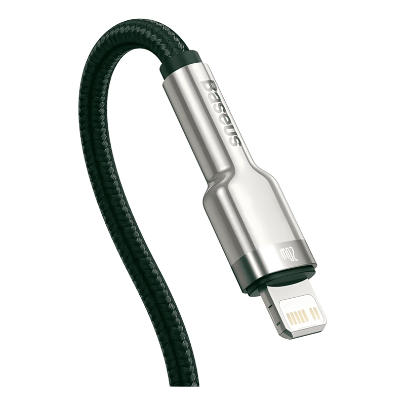 GENÉRICO CABLE CARGA RAPIDA TIPO C A LIGHTNING 2M 20W VERDE