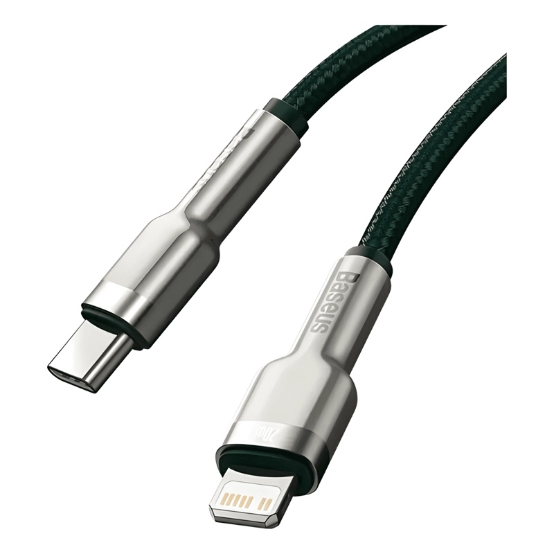 CABLE CARGA RAPIDA TIPO C A LIGHTNING 2M 20W VERDE - 2