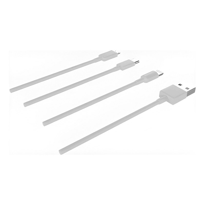 CABLE CARGADOR USB 3 EN 1 TIPO-C/MICRO BLANCO #3 - 2
