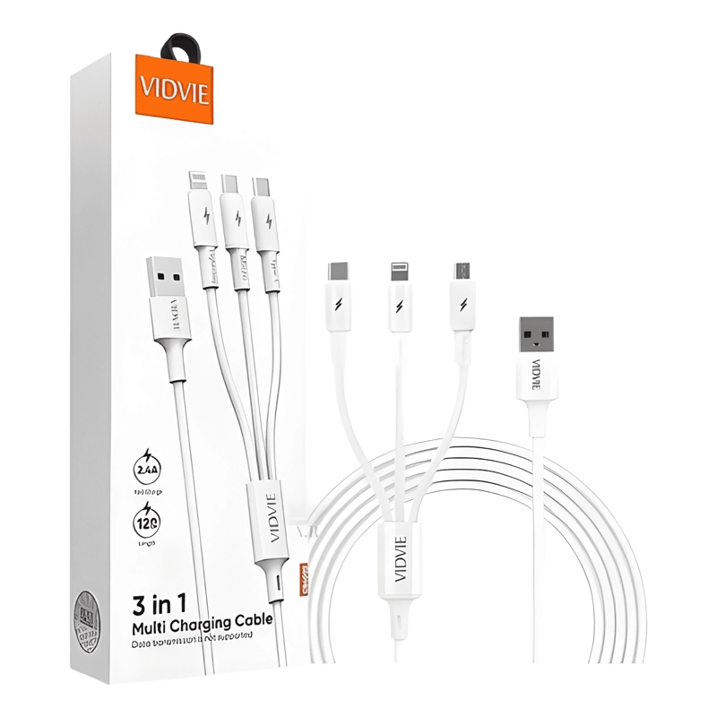 CARGADOR TRIPLE CABLE 3 EN 1 MULTIPLE MICRO,TIPO C, LIGHTING - 2