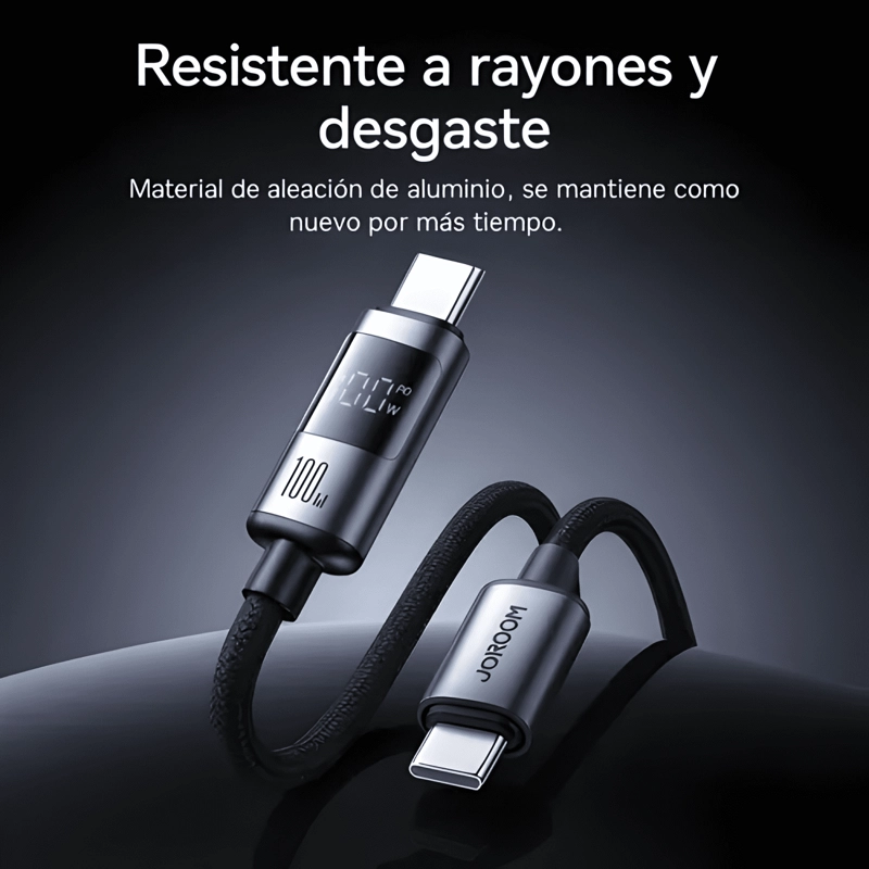 CABLE JOYROOM USB TIPO C 100W CARGA RAPIDA PANTALLA LED #2 - 4