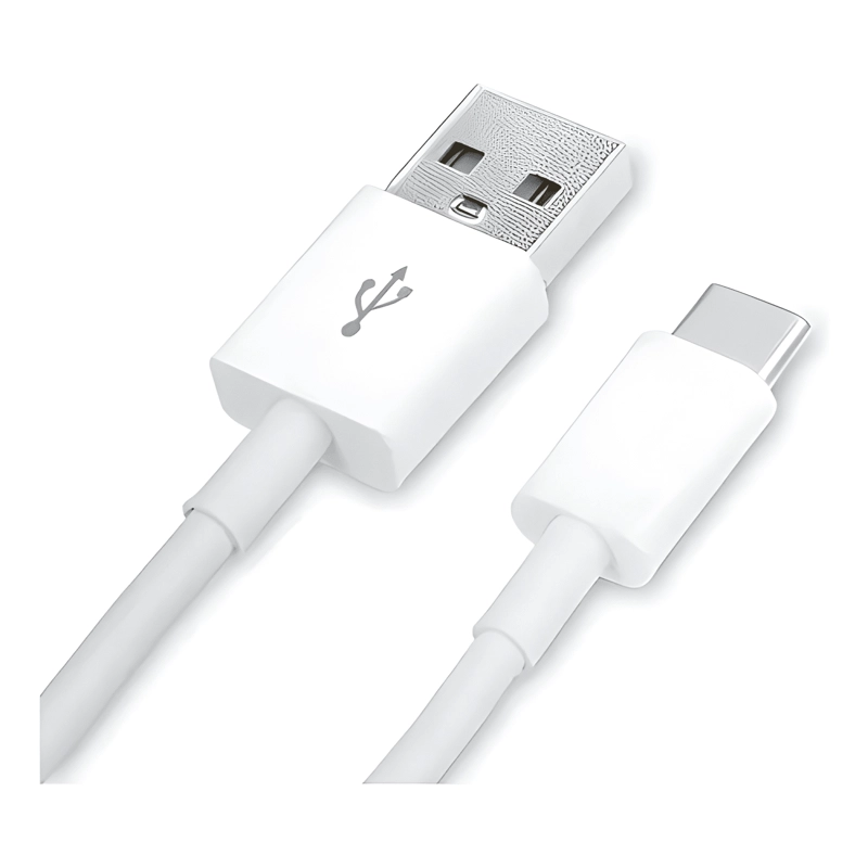 CABLE CARGA RAPIDA USB TIPO C 1M CONECTOR REFORZADO BLANCO - 4