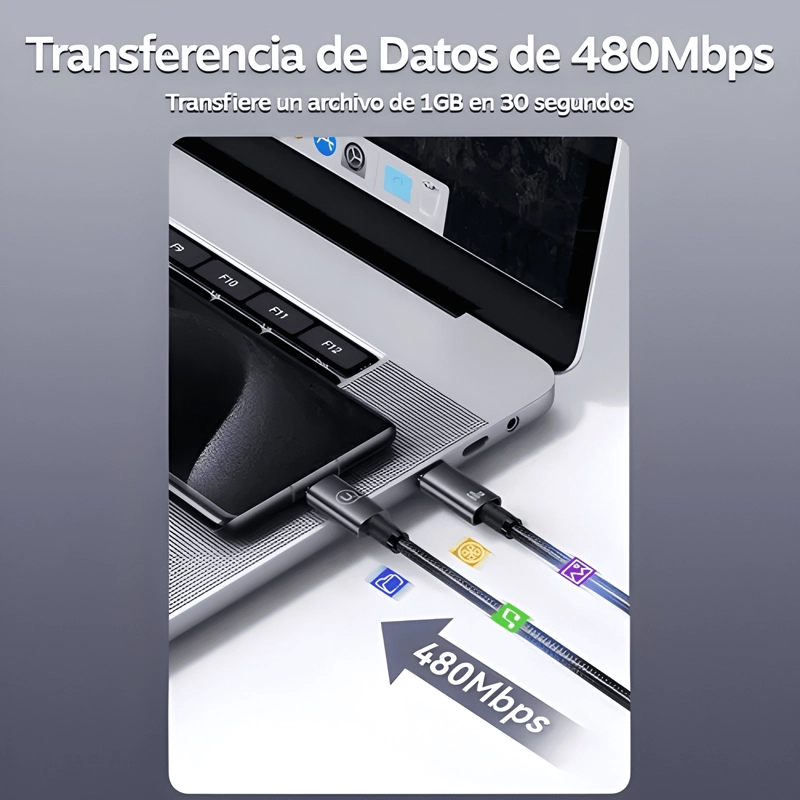 CABLE PARA IPHONE LIGHTNING A USB 2.4 A LARGO 2M USAMS SJ669 - 3
