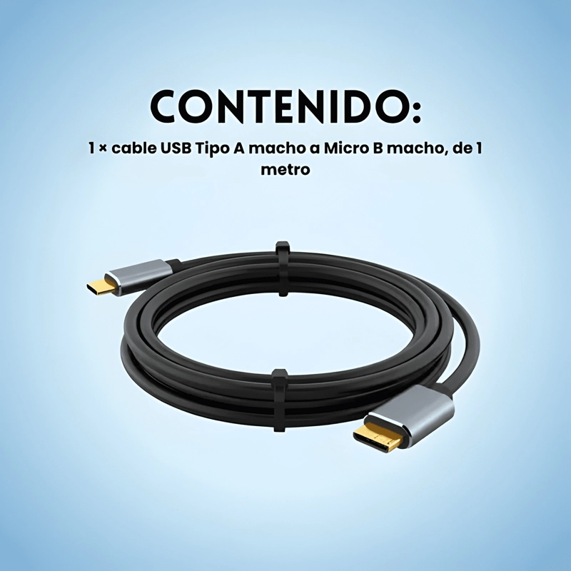 GENÉRICO CABLE ROBOTSKY USB TIPO C A MICRO B 1M ALTA VELOCIDAD