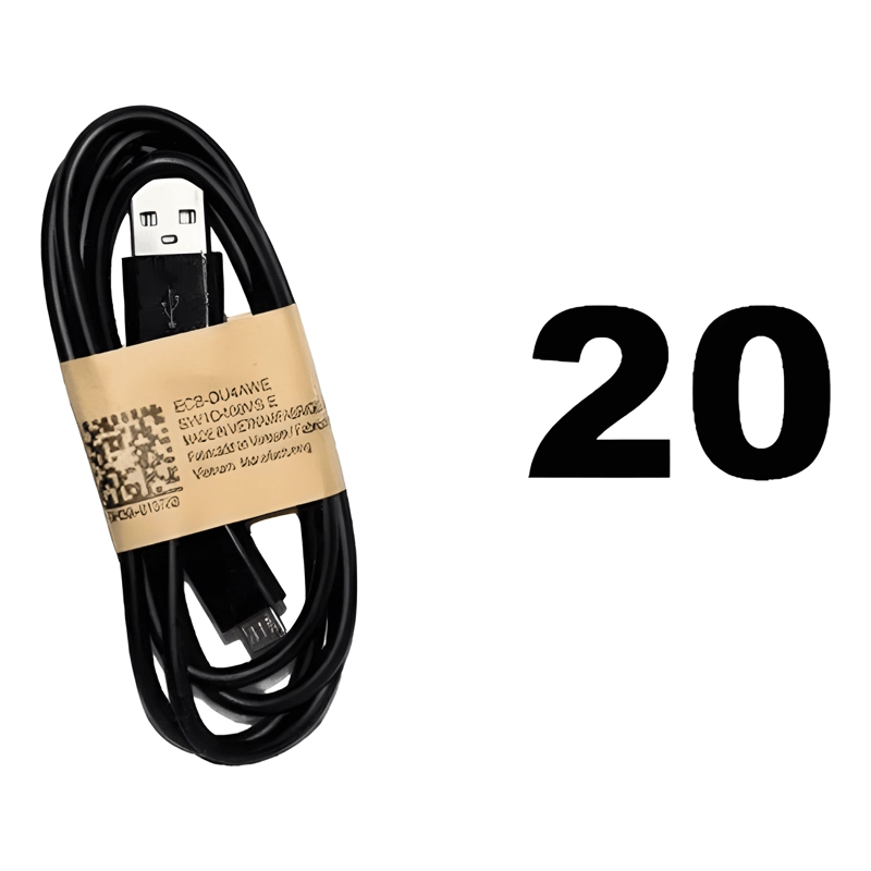 GENÉRICO PACK 20 CABLES MICRO USB POR MAYOR AJ SHOP BLANCO