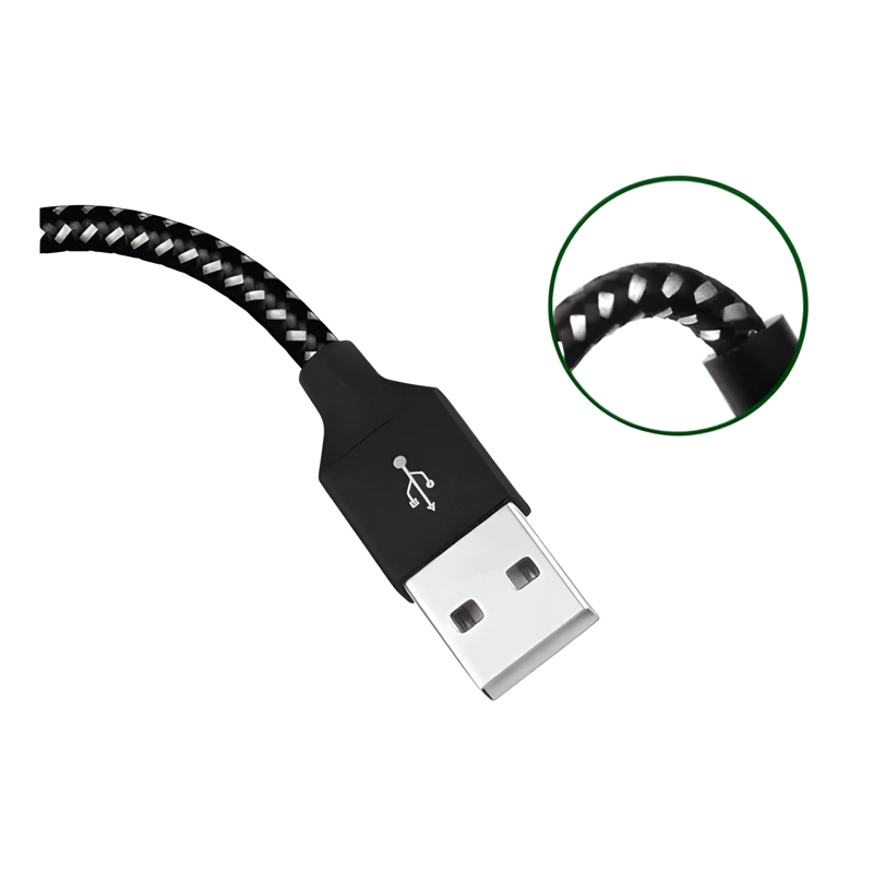 CABLE TIPO C USB 3 MTS LARGO REFORZADO KEVLAR CARGA RAPIDA - 2