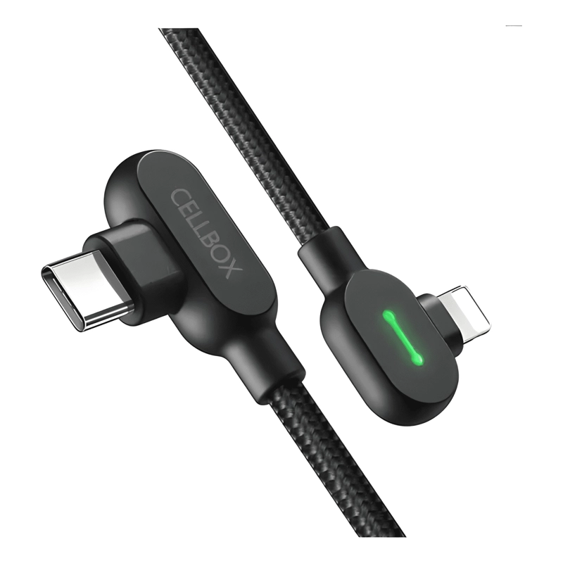GENÉRICO CABLE USB TIPO C A LIGHT-NING 90° CELLBOX GAMER CARGA
