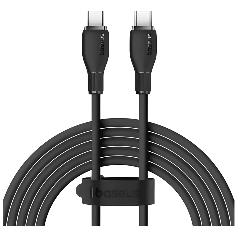 CABLE CARGA RAPIDA TIPO C A TIPO C 2M 100W BLANCO NEGRO - 4