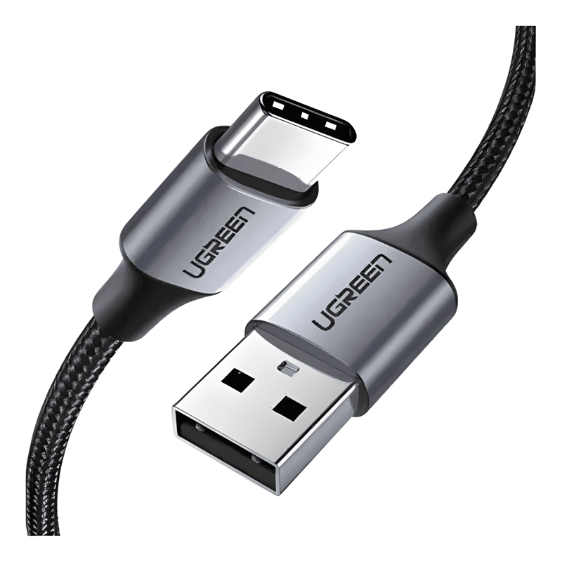 CABLE USB-C A USB 2.0 A TRENZADO 2M NEGRO - 2