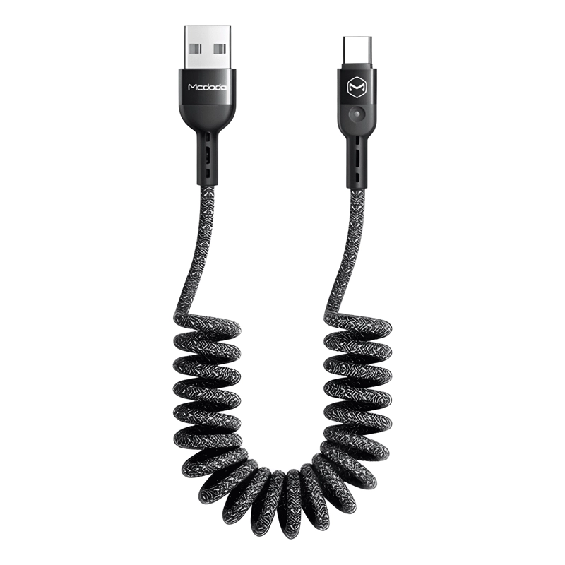 CABLE TIPO C RETRACTIL MCDODO / ESPIRAL CARGA RAPIDA 1.8M - 4