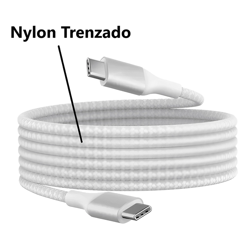 GENÉRICO CABLE TIPO C A TIPO C CARGA RAPIDA NYLON TRENZADO 60W