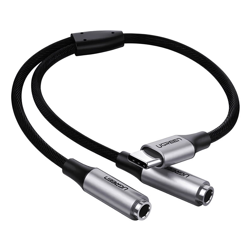GENÉRICO CABLE SPLITTER DE AUDIO USB-C A 3.5MM + 3.5MM 20 CM