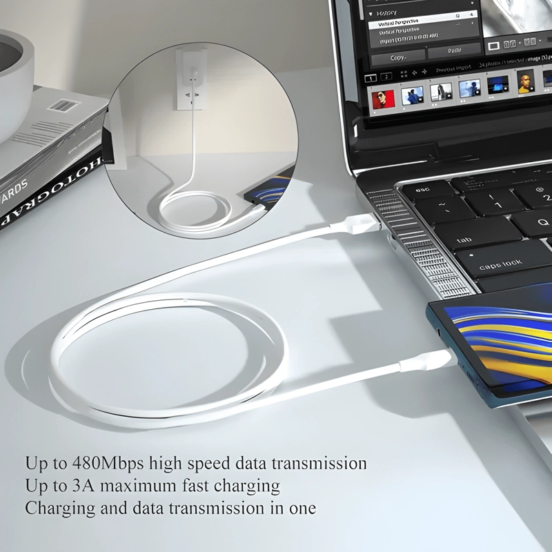 CABLE LIGHTNING USB 1 METRO BLANCO - 4