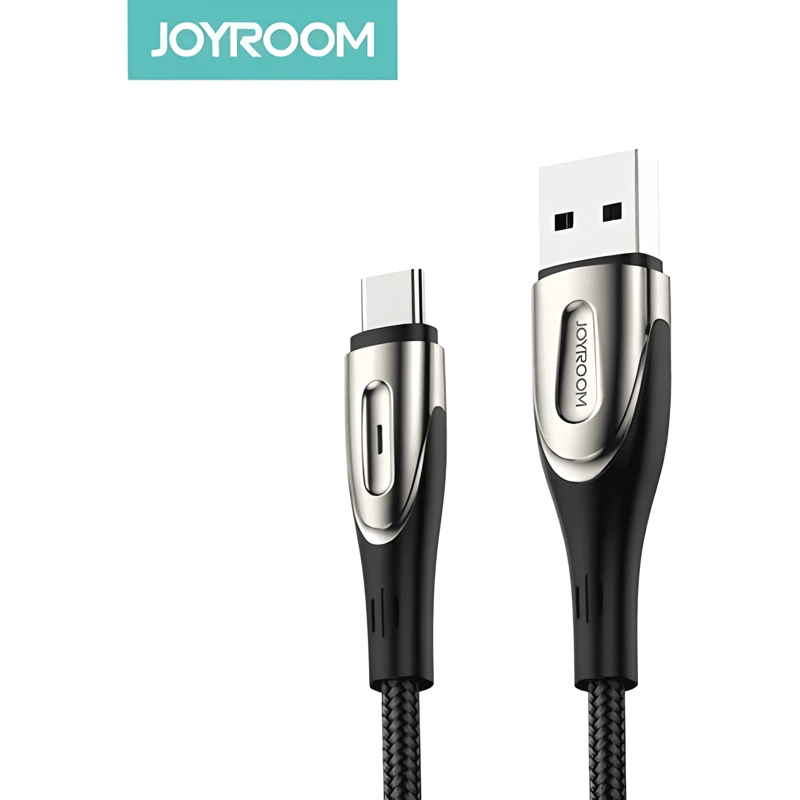 GENÉRICO CABLE DE CARGA RAPIDA TIPO C 2.4 A 3.0 MTS JOYROOM NEGRO