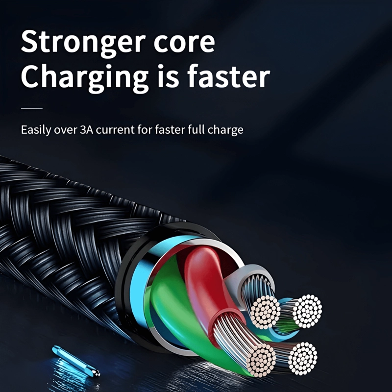 CABLE DE CARGA RAPIDA TIPO C 2.4 A 3.0 MTS JOYROOM NEGRO - 4
