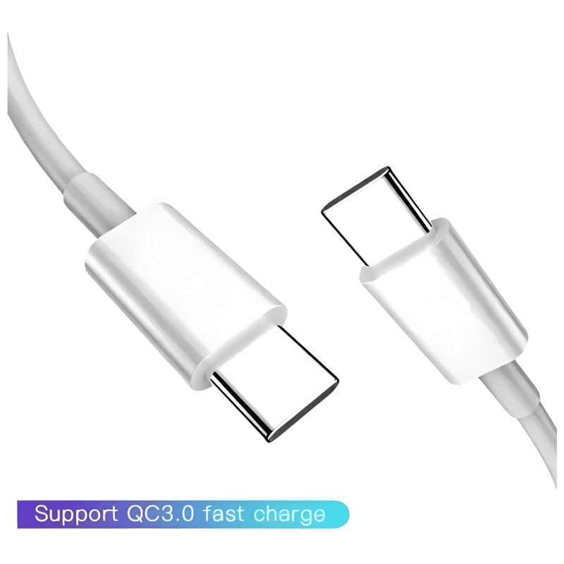 CABLE TIPO C A TIPO C CARGA RAPIDA FAST CHARGE 2M BLANCO - 4