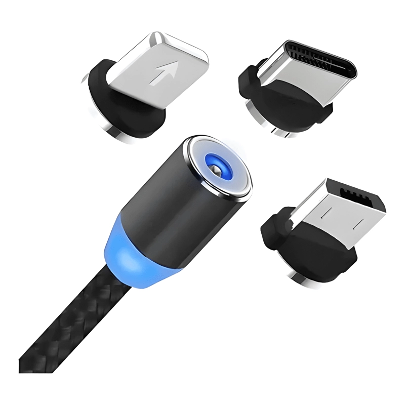 CABLE CARGADOR MAGNE TICO USB 3 EN 1 TIPO-C MICRO USB IOS - 4
