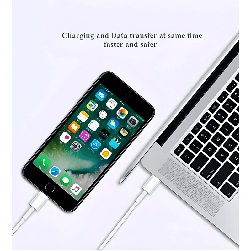 CABLE PARA IPHONE CARGA TURBO TIPO C A LIGHTNING 1 METRO - 4
