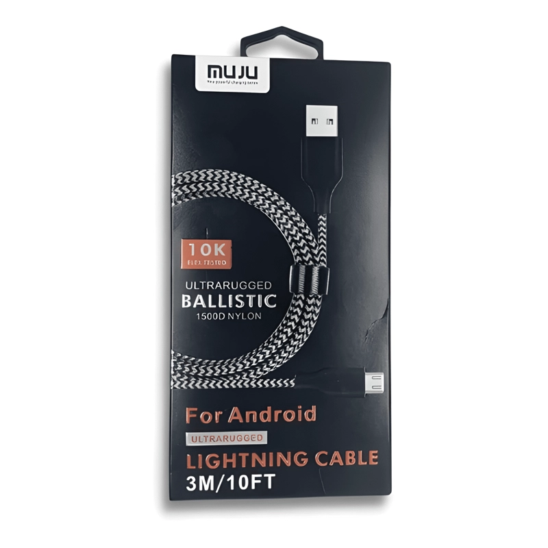 GENÉRICO CABLE USB A MICRO USB CARGA RAPIDA 3 METROS REFORZADO