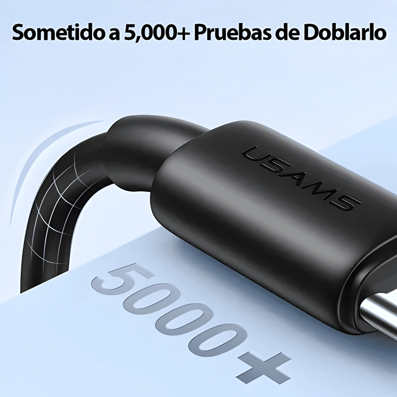 CABLE CARGADOR TIPO C A USB-C USAMS SJ711 CARGA NEGRO - 3