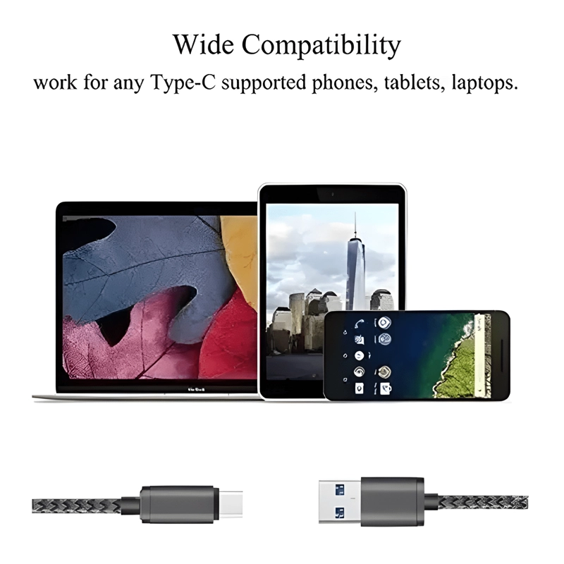 CABLE TIPO C 3 METROS LARGA DURACION REFORZADO - 4