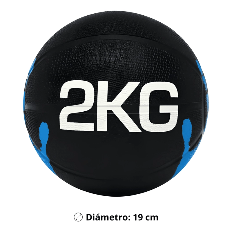 BALON MEDICINAL 2KG CON REBOTE PARA ENTRENAMIENTO - 1