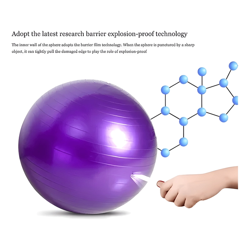 PELOTA DE PILATES RAKROSE 55 CM CON INFLADOR UNIDAD VIOLETA - 1