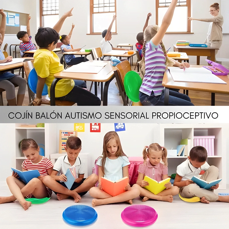 COJIN AUTISMO SENSORIAL PROPIOCEPTIVO YOGA BALONES ROSA - 3